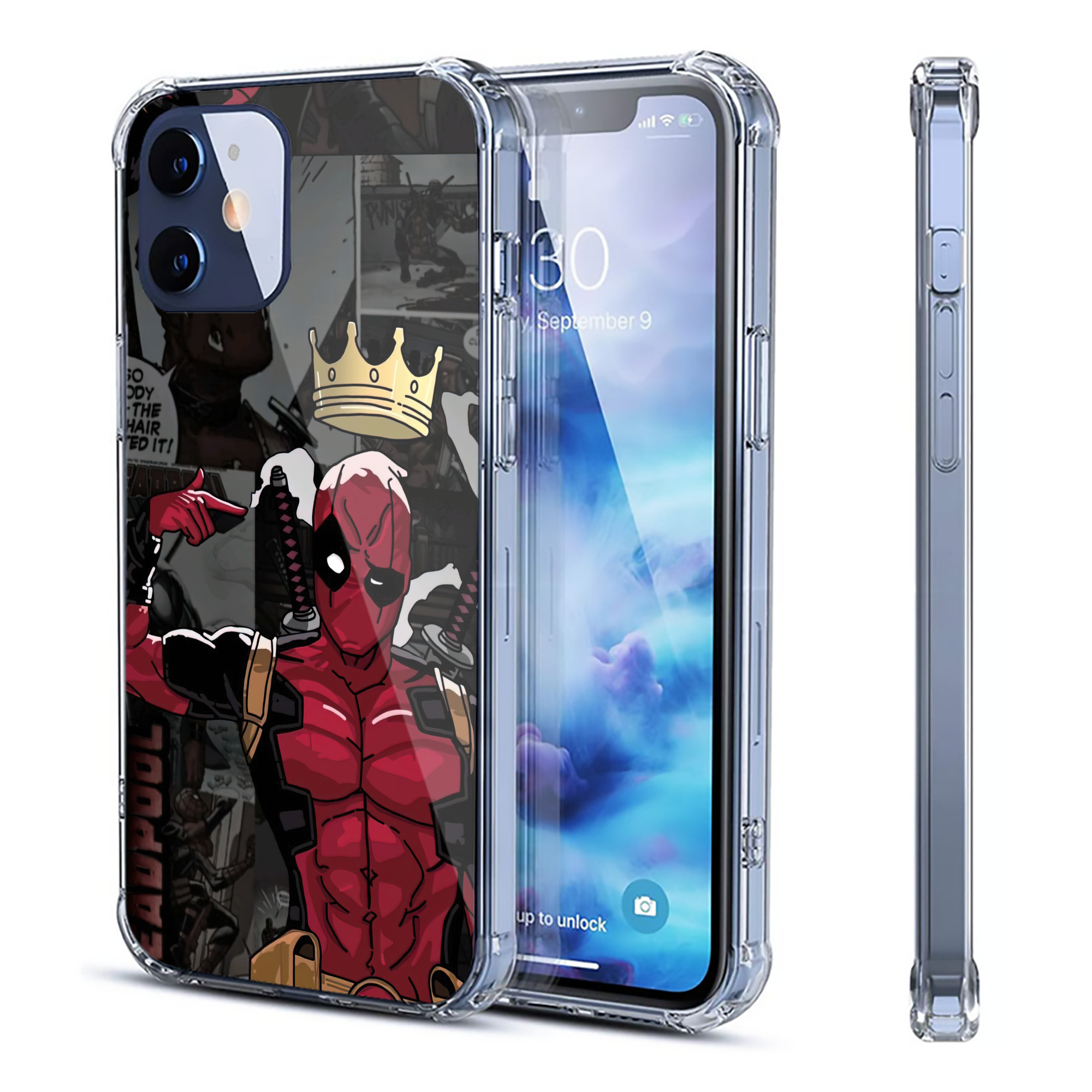 （画像用） Deadpool デッドプール 【iPhone 12シリーズ対応】透明スマホケース（クリアソフトケース）